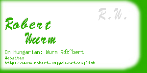 robert wurm business card